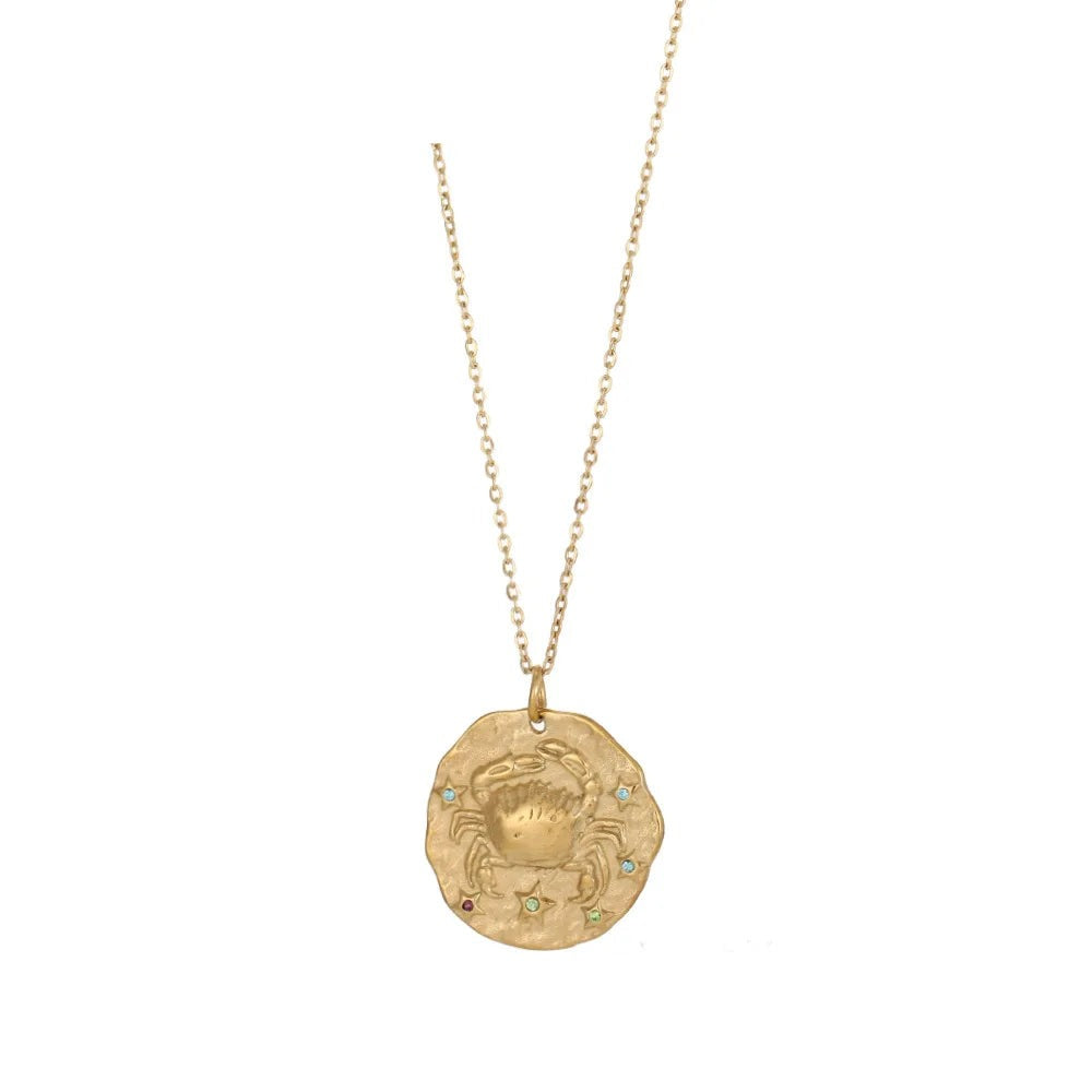 Zodiac Coin Necklace — Your Sign as a Talisman