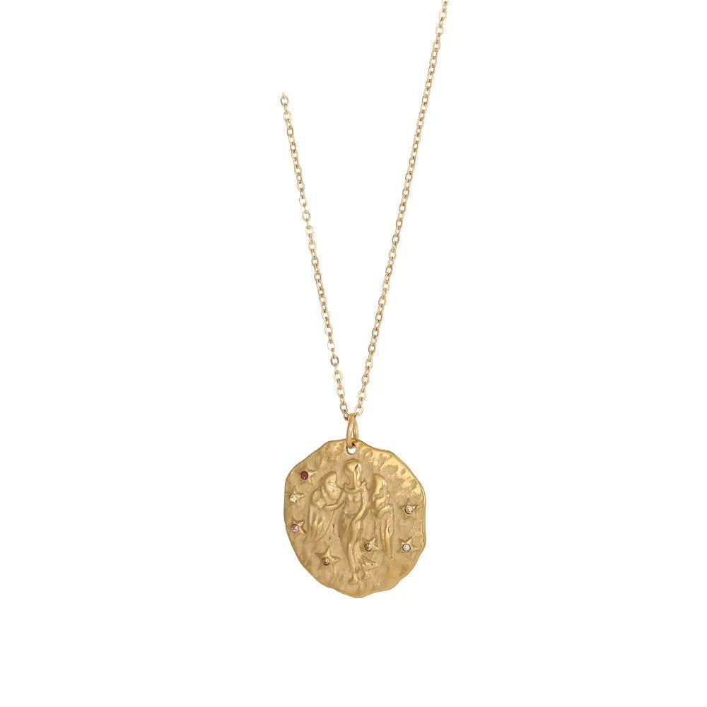 Zodiac Coin Necklace — Your Sign as a Talisman