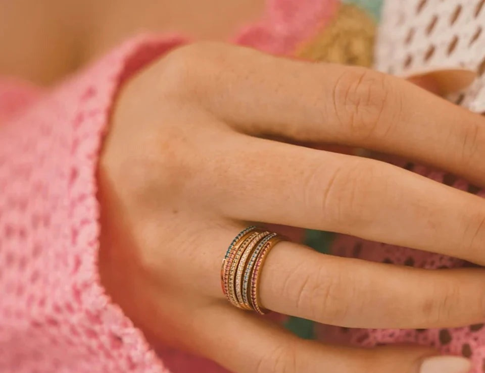Birthstone Ring — Your Month's Stone in Gold, Rose Gold or Silver