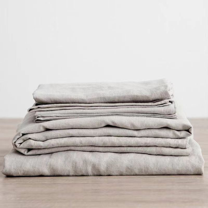 Natural Linen Bed Sheet Set